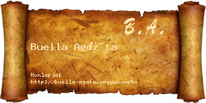 Buella Agáta névjegykártya